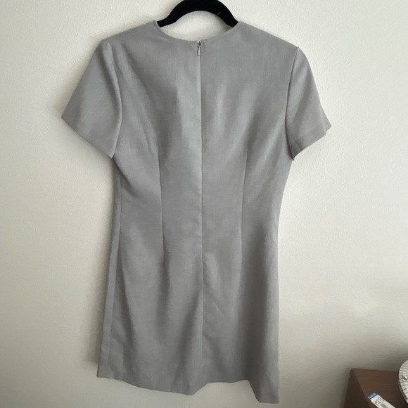 Glamour Dress Mini Short Sleeve Sheath Casual Workwear Gray Dress M - Picture 9 of 9